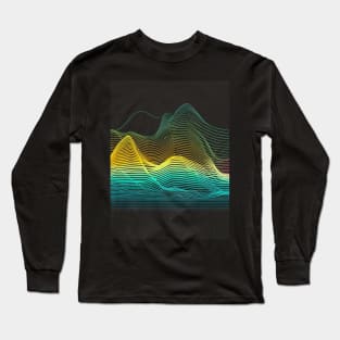 Rhythmic Harmony - Soundwave Abstract Long Sleeve T-Shirt